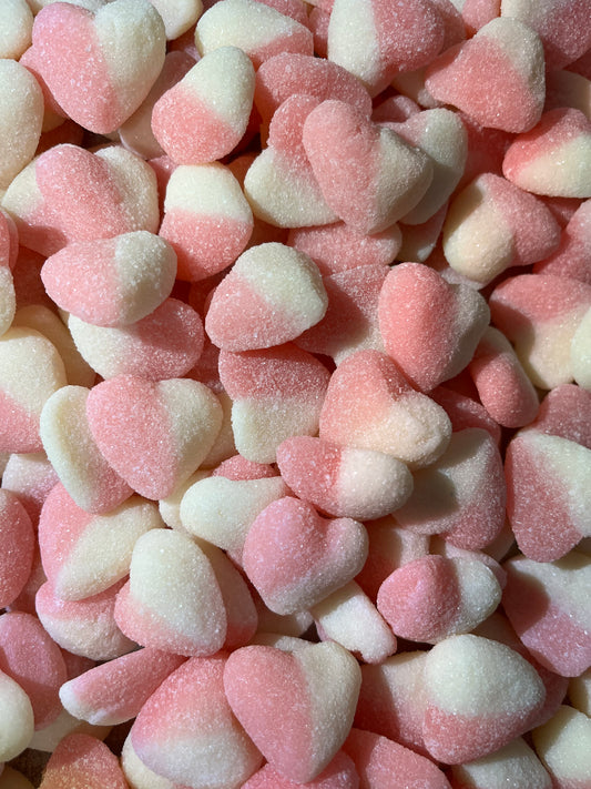 Sour Hearts Pink and White - Strawberry